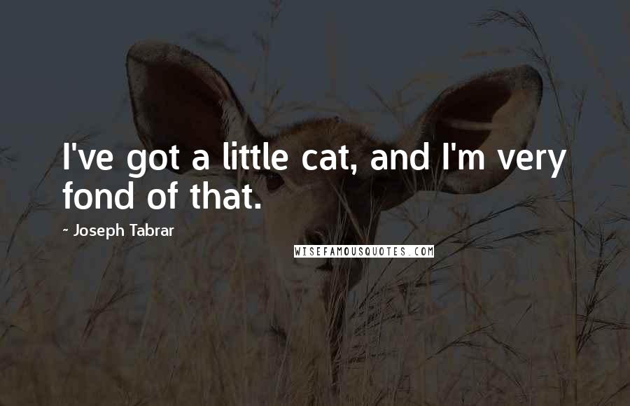 Joseph Tabrar Quotes: I've got a little cat, and I'm very fond of that.