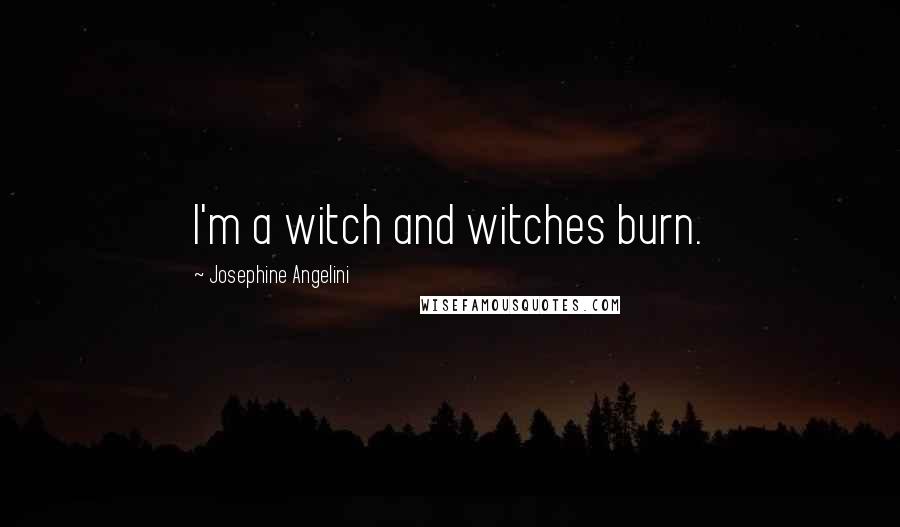 Josephine Angelini Quotes: I'm a witch and witches burn.