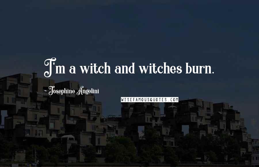 Josephine Angelini Quotes: I'm a witch and witches burn.