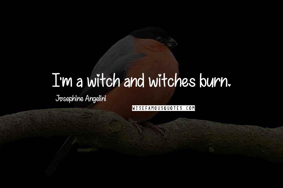 Josephine Angelini Quotes: I'm a witch and witches burn.