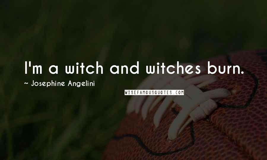 Josephine Angelini Quotes: I'm a witch and witches burn.