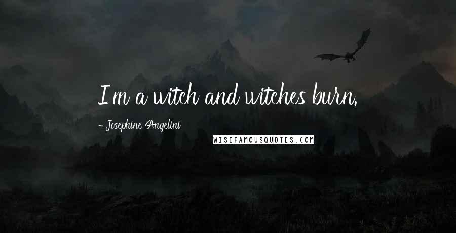 Josephine Angelini Quotes: I'm a witch and witches burn.