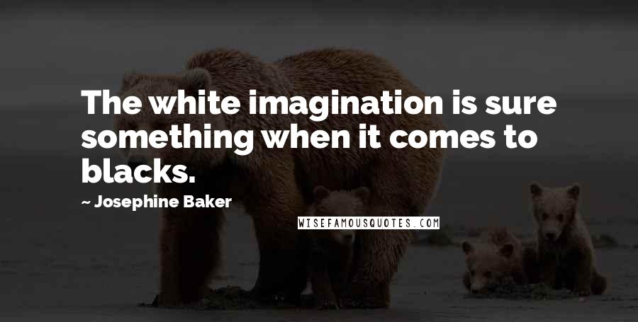 Josephine Baker Quotes: The white imagination is sure something when it comes to blacks.