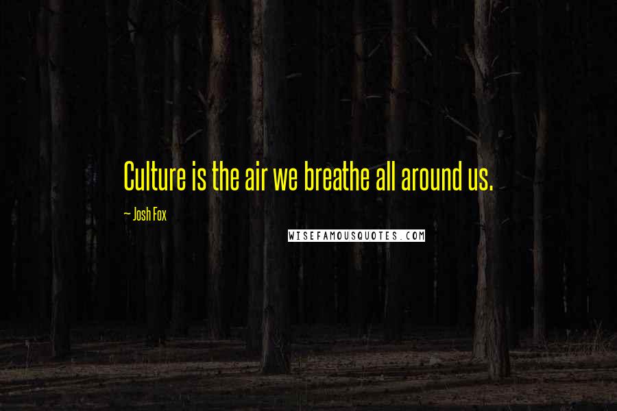 Josh Fox Quotes: Culture is the air we breathe all around us.