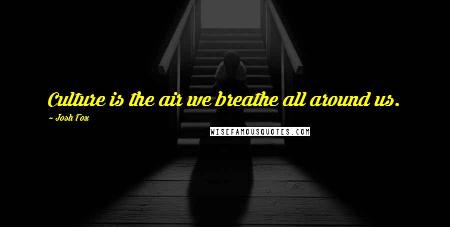 Josh Fox Quotes: Culture is the air we breathe all around us.