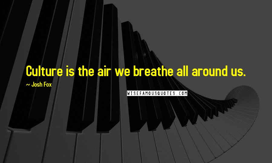 Josh Fox Quotes: Culture is the air we breathe all around us.