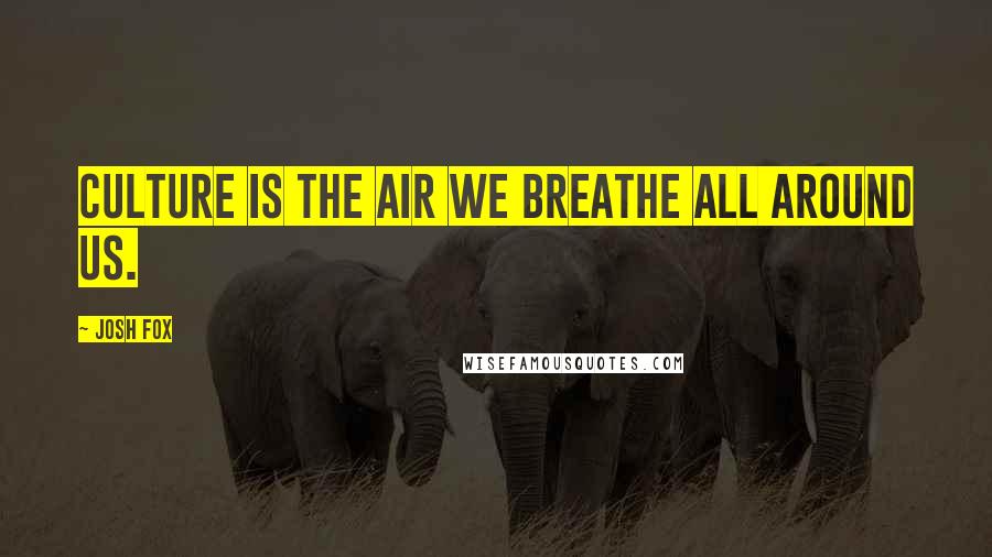 Josh Fox Quotes: Culture is the air we breathe all around us.