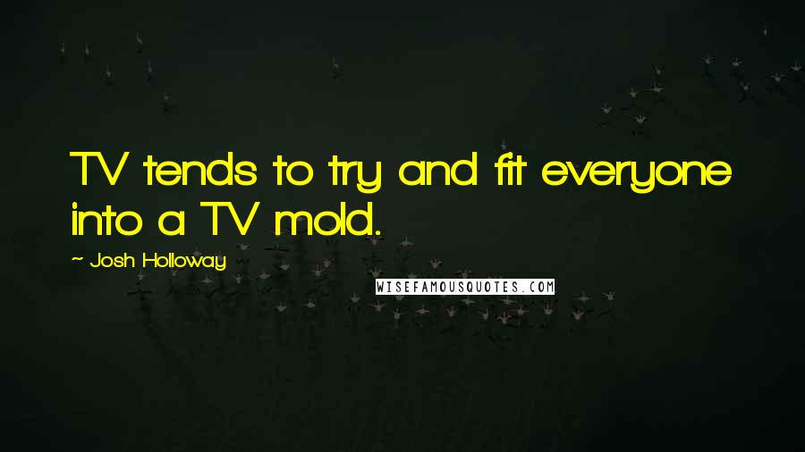 Josh Holloway Quotes: TV tends to try and fit everyone into a TV mold.