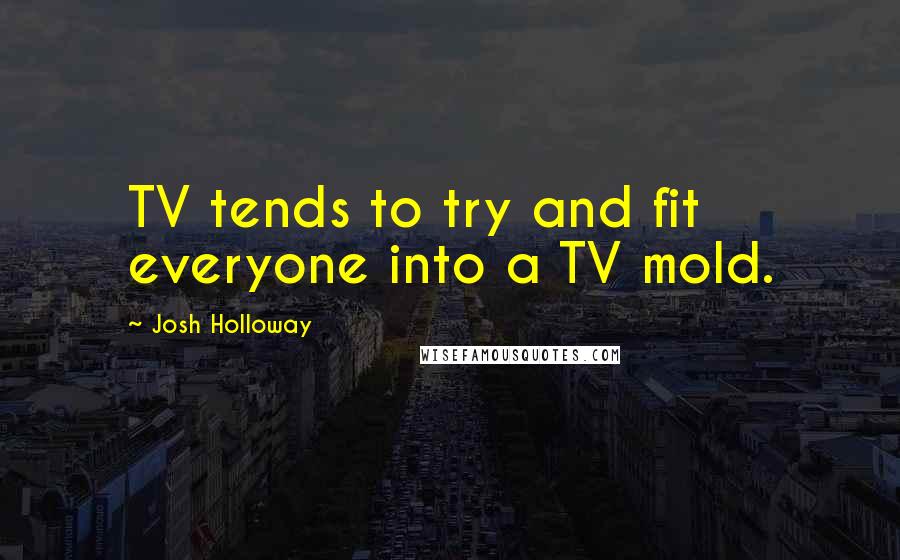 Josh Holloway Quotes: TV tends to try and fit everyone into a TV mold.