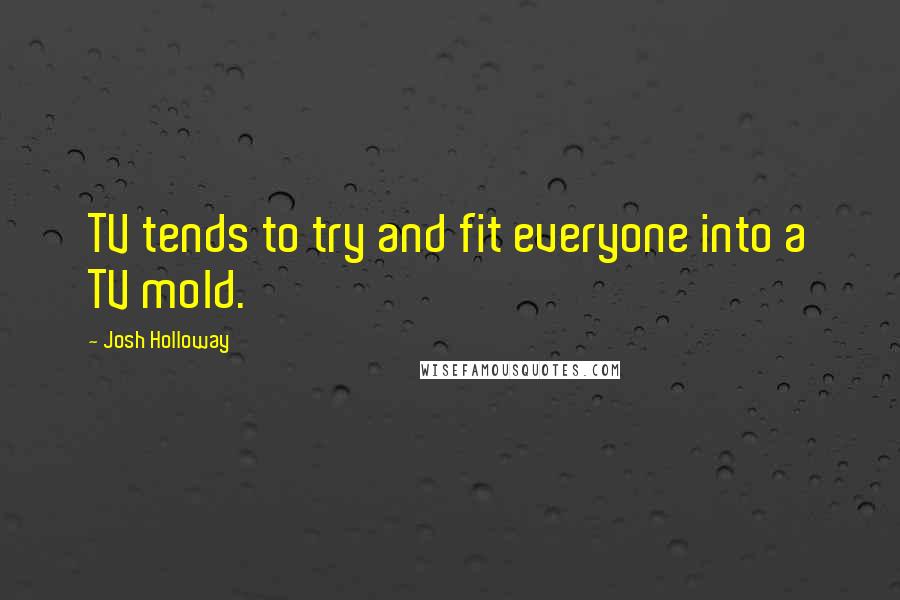 Josh Holloway Quotes: TV tends to try and fit everyone into a TV mold.