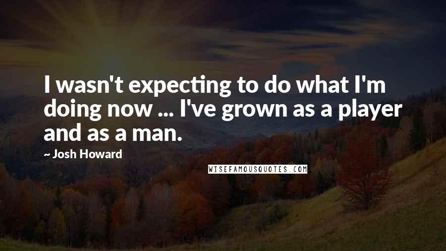 Josh Howard Quotes: I wasn't expecting to do what I'm doing now ... I've grown as a player and as a man.
