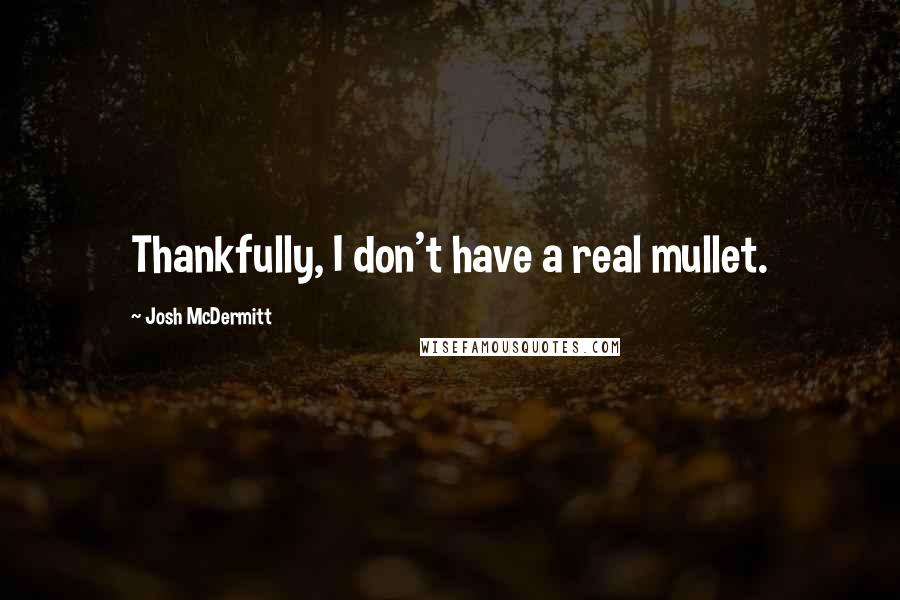 Josh McDermitt Quotes: Thankfully, I don't have a real mullet.