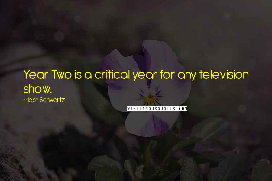 Josh Schwartz Quotes: Year Two is a critical year for any television show.