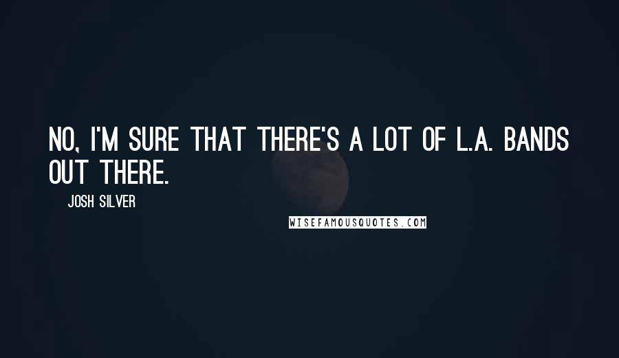 Josh Silver Quotes: No, I'm sure that there's a lot of L.A. bands out there.