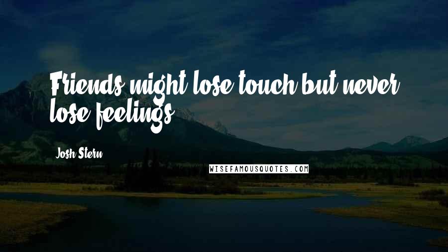 Josh Stern Quotes: Friends might lose touch but never lose feelings