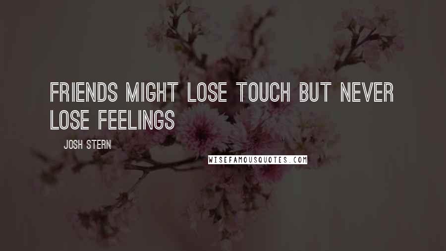 Josh Stern Quotes: Friends might lose touch but never lose feelings