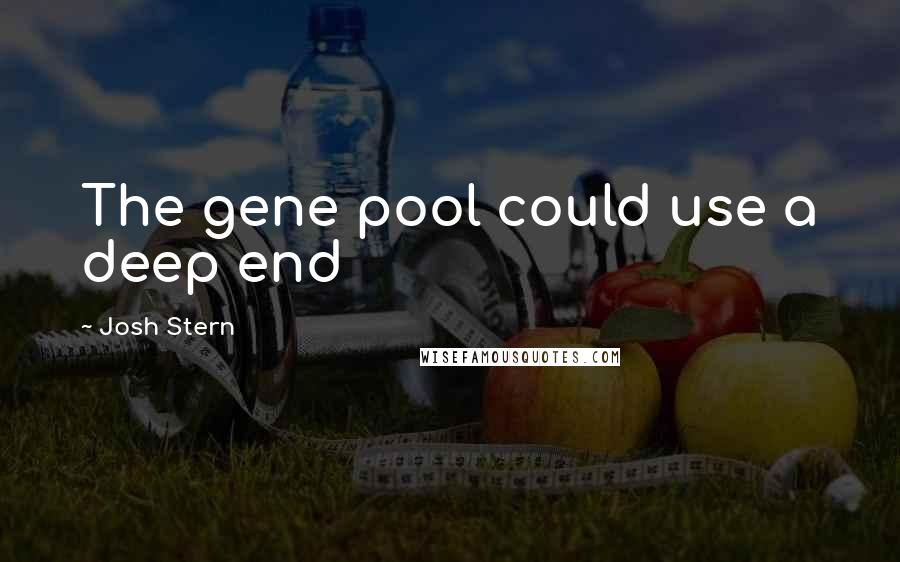 Josh Stern Quotes: The gene pool could use a deep end