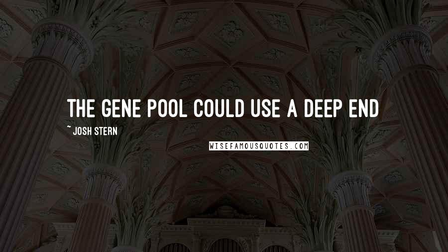 Josh Stern Quotes: The gene pool could use a deep end