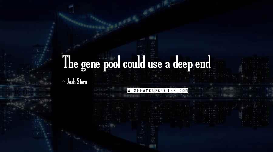 Josh Stern Quotes: The gene pool could use a deep end