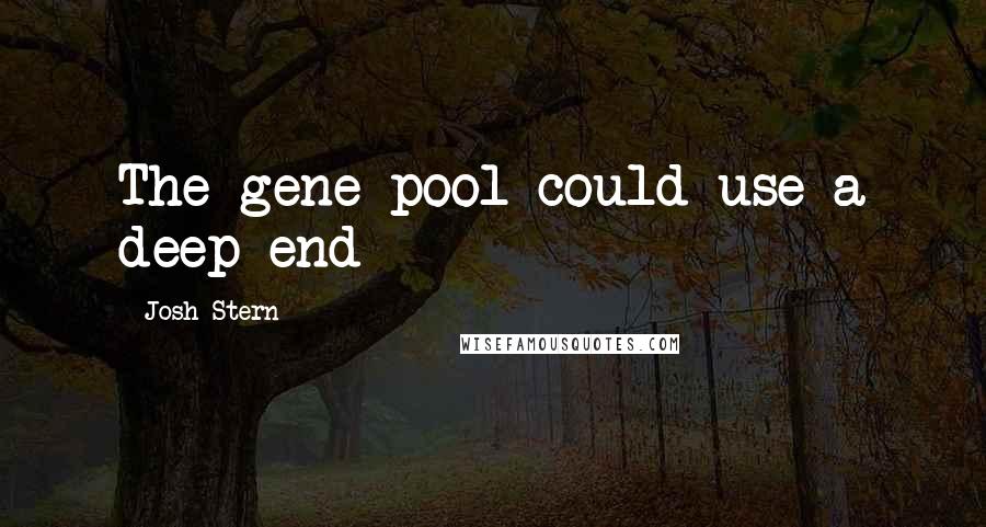 Josh Stern Quotes: The gene pool could use a deep end