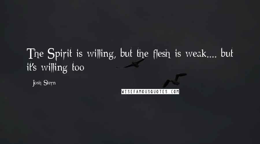 Josh Stern Quotes: The Spirit is willing, but the flesh is weak.... but it's willing too