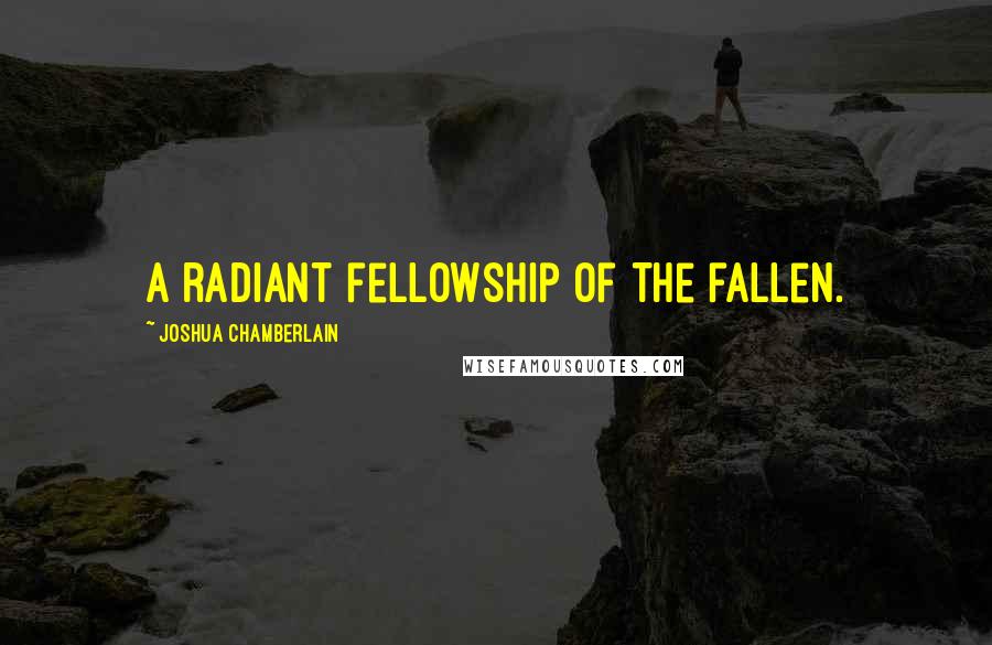 Joshua Chamberlain Quotes: A radiant fellowship of the fallen.