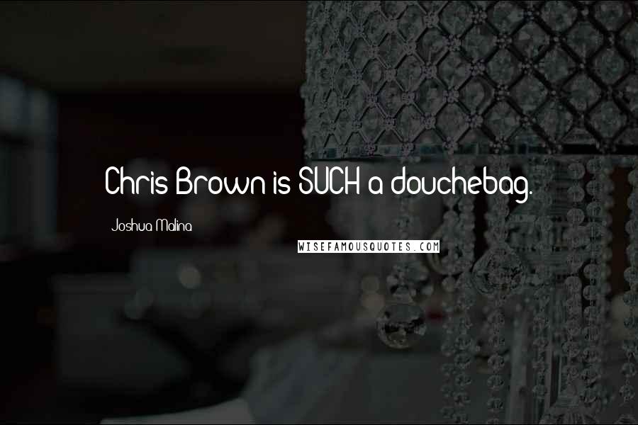 Joshua Malina Quotes: Chris Brown is SUCH a douchebag.