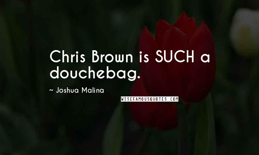 Joshua Malina Quotes: Chris Brown is SUCH a douchebag.