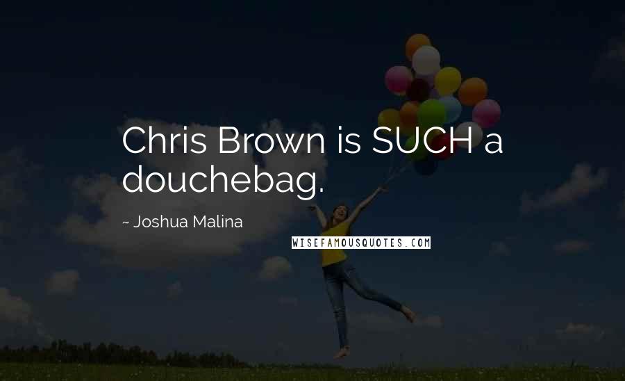 Joshua Malina Quotes: Chris Brown is SUCH a douchebag.