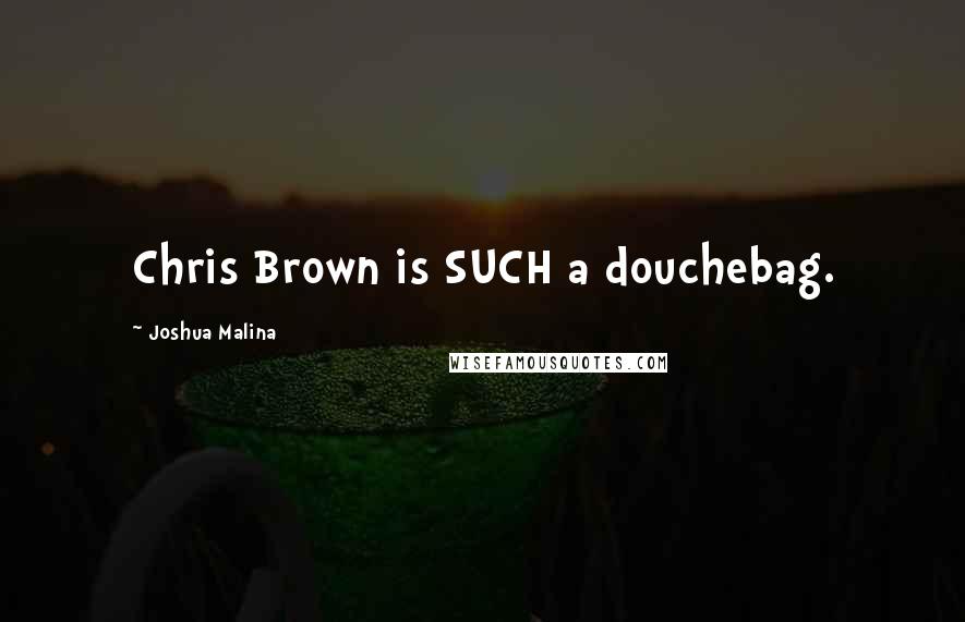 Joshua Malina Quotes: Chris Brown is SUCH a douchebag.