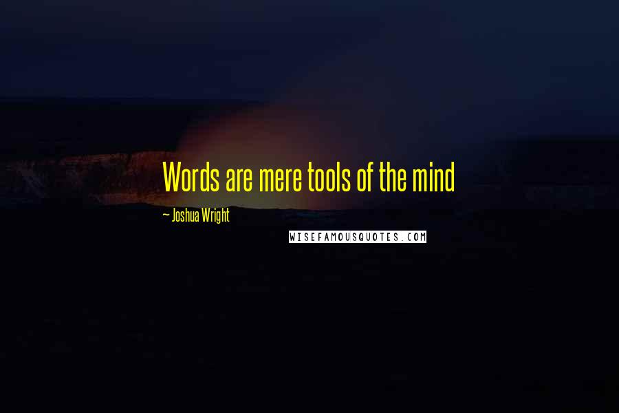 Joshua Wright Quotes: Words are mere tools of the mind