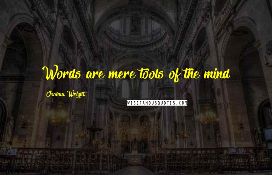 Joshua Wright Quotes: Words are mere tools of the mind