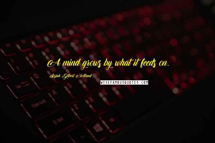 Josiah Gilbert Holland Quotes: A mind grows by what it feeds on.