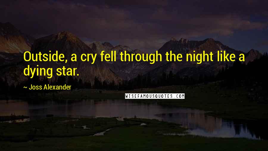 Joss Alexander Quotes: Outside, a cry fell through the night like a dying star.