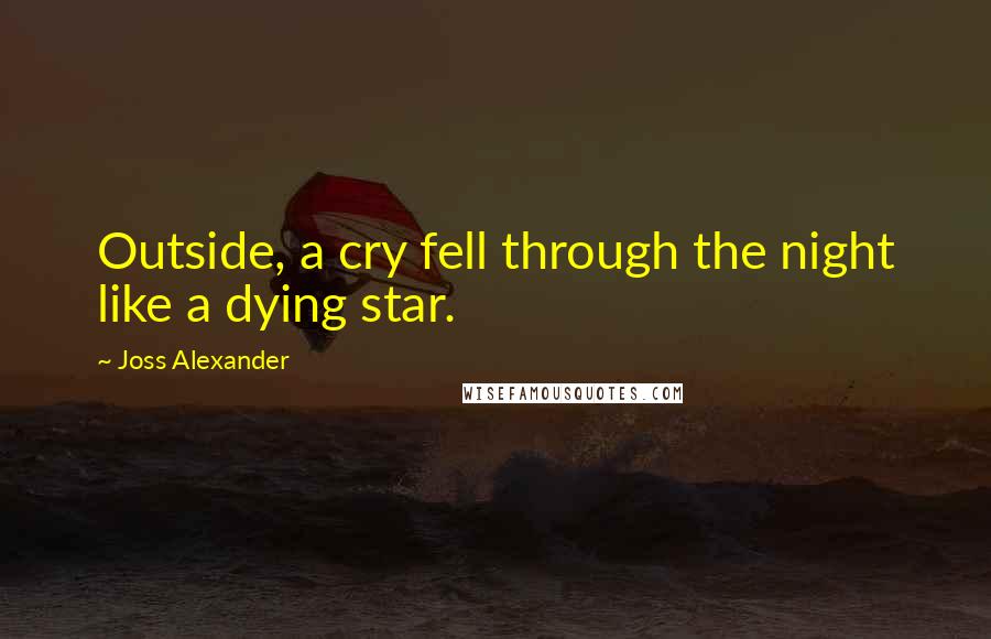 Joss Alexander Quotes: Outside, a cry fell through the night like a dying star.