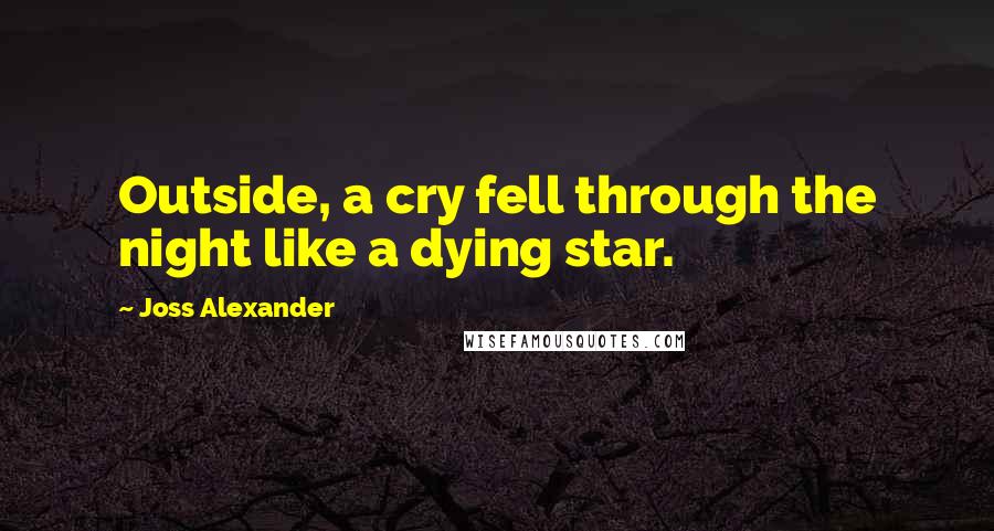 Joss Alexander Quotes: Outside, a cry fell through the night like a dying star.