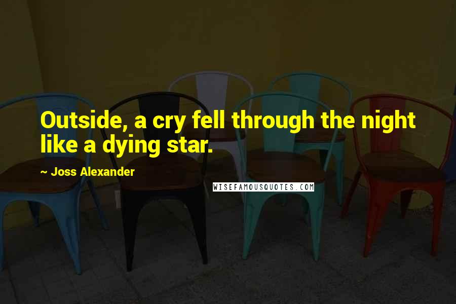 Joss Alexander Quotes: Outside, a cry fell through the night like a dying star.