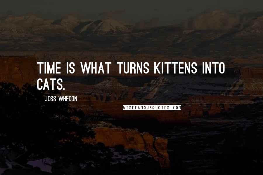 Joss Whedon Quotes: Time is what turns kittens into cats.