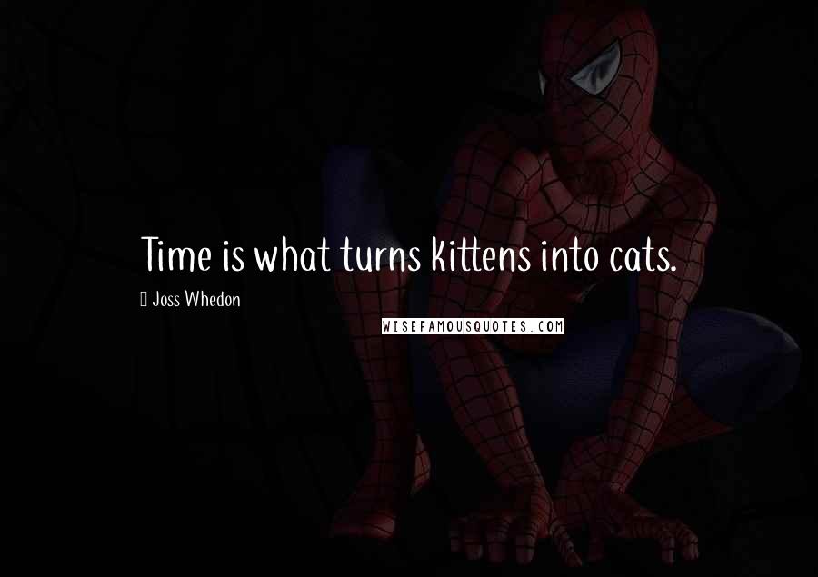 Joss Whedon Quotes: Time is what turns kittens into cats.