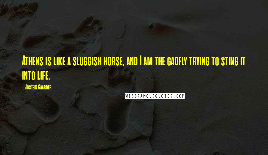Jostein Gaarder Quotes: Athens is like a sluggish horse, and I am the gadfly trying to sting it into life.