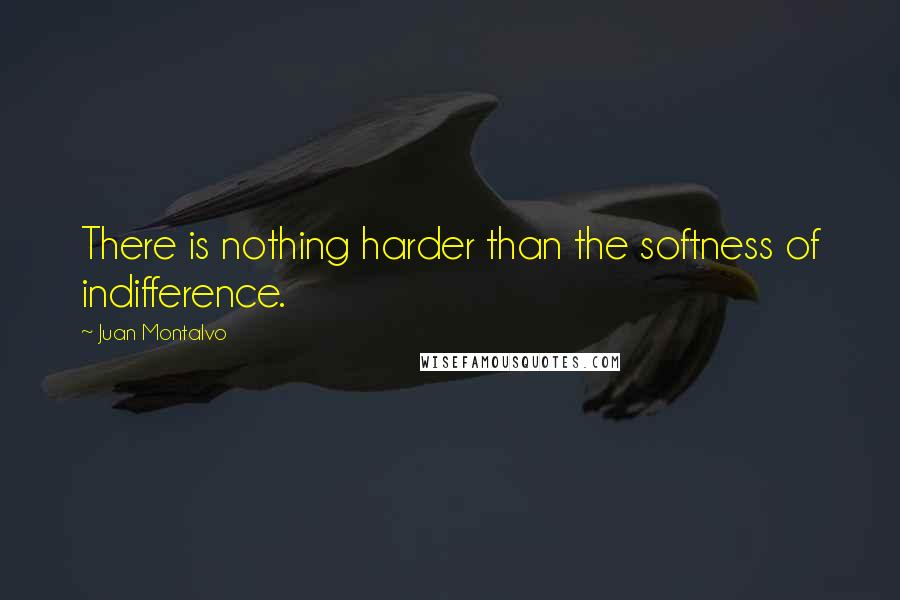 Juan Montalvo Quotes: There is nothing harder than the softness of indifference.