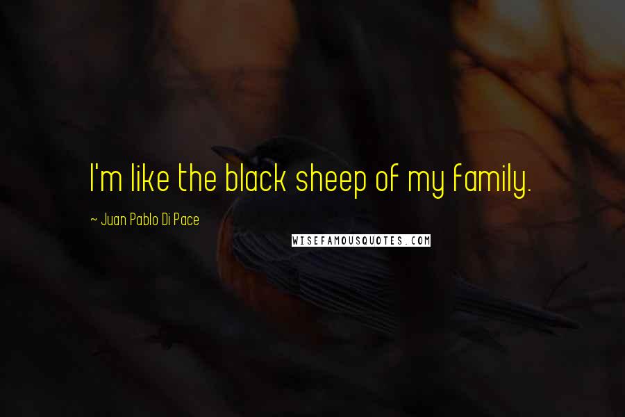 Juan Pablo Di Pace Quotes: I'm like the black sheep of my family.