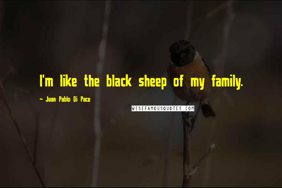 Juan Pablo Di Pace Quotes: I'm like the black sheep of my family.