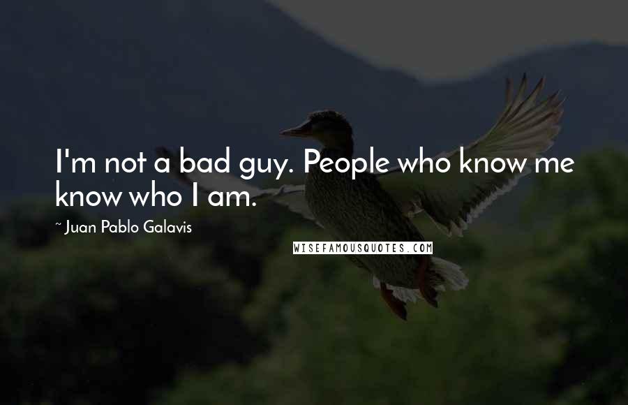 Juan Pablo Galavis Quotes: I'm not a bad guy. People who know me know who I am.