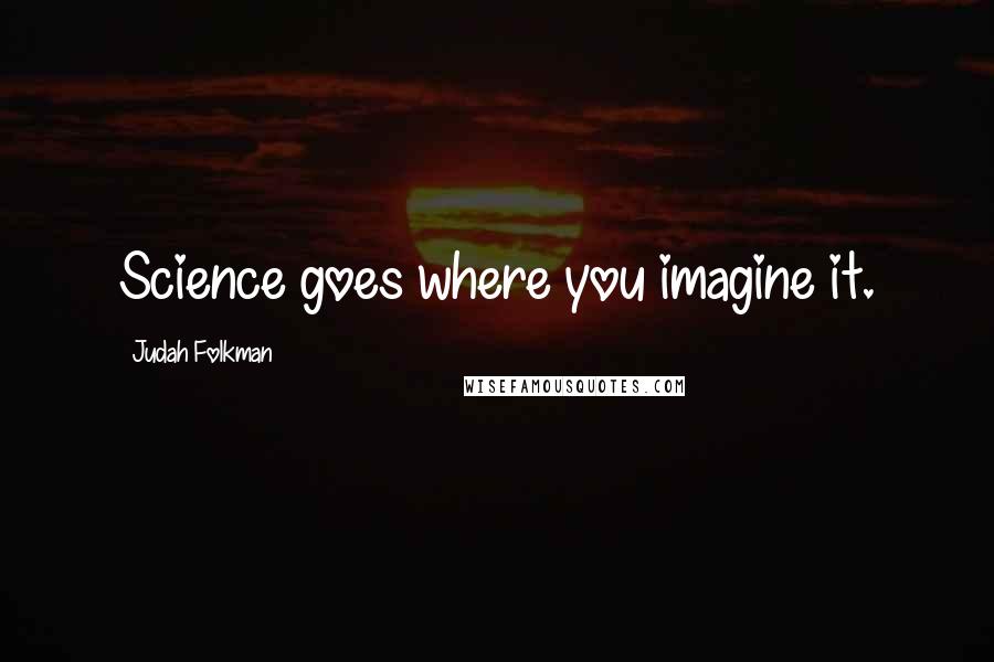 Judah Folkman Quotes: Science goes where you imagine it.