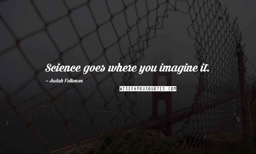 Judah Folkman Quotes: Science goes where you imagine it.