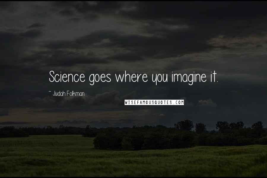 Judah Folkman Quotes: Science goes where you imagine it.