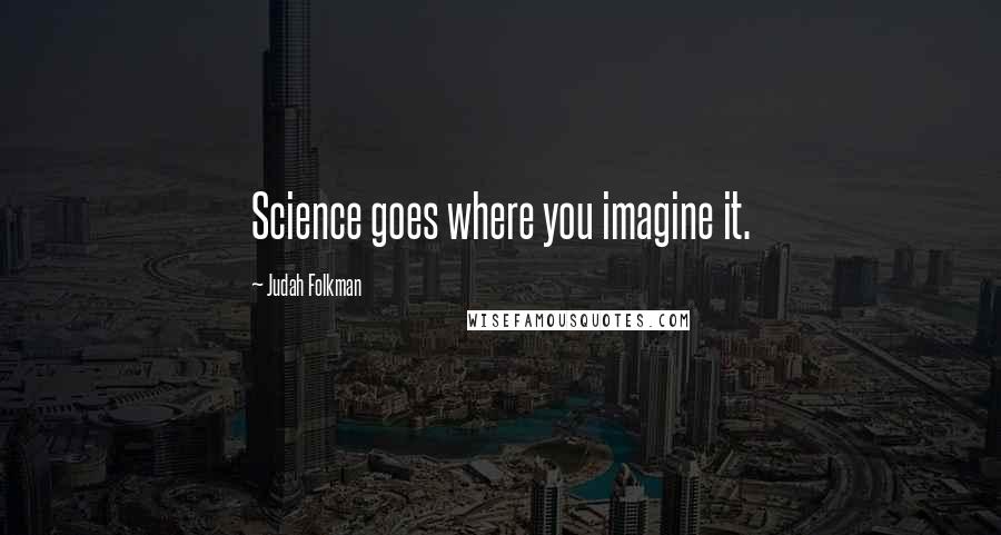 Judah Folkman Quotes: Science goes where you imagine it.