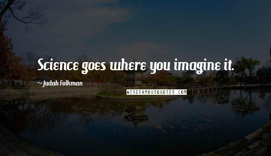 Judah Folkman Quotes: Science goes where you imagine it.