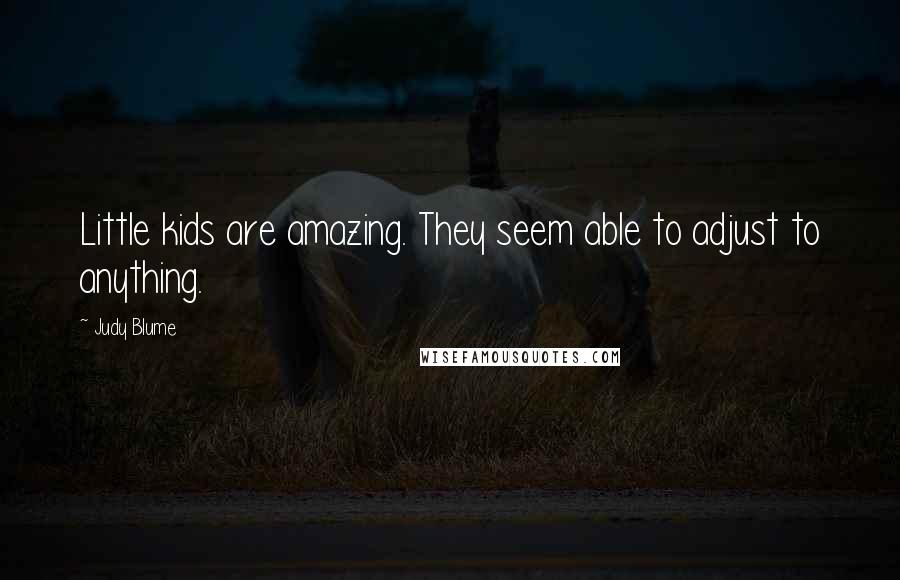 Judy Blume Quotes: Little kids are amazing. They seem able to adjust to anything.